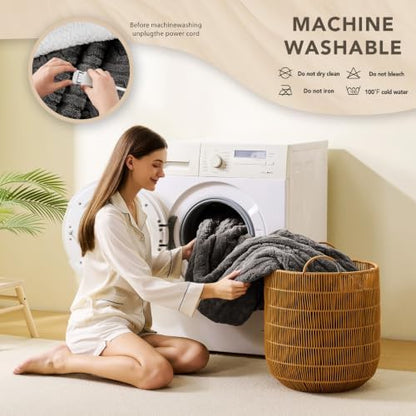 Homemate Heated Electric Blanket King Size 100"x 90" Heating Blanket