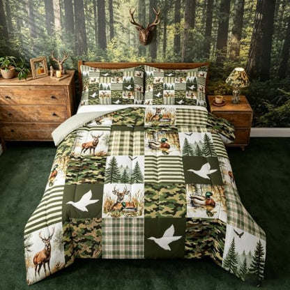 Feelyou Wild Duck Comforter Set Full Size for Kids Boys Girls Bedding Set