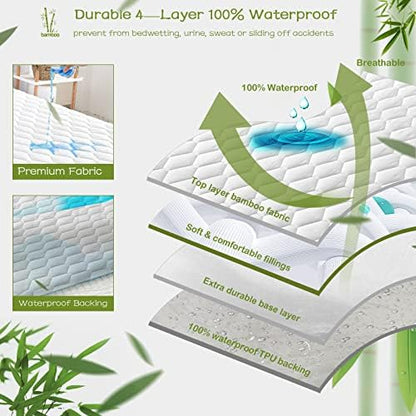GRT California King Mattress Protector Waterproof, Rayon from Bamboo