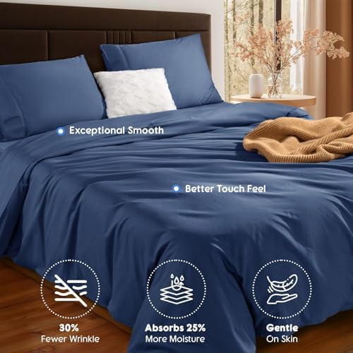 SONORO KATE 1000 Series 100% Egyptian Cotton Queen Duvet Cover Set,3PC