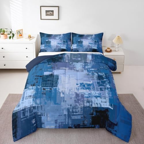 Feelyou Buffalo Check Ombre Comforter Set King Size Kids Duvet