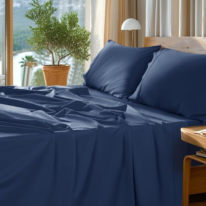 SONORO KATE 1000 Series 100% Egyptian Cotton King Sheet Set,4 Pieces