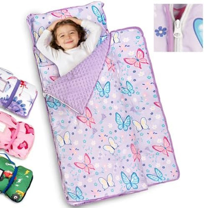 Primlect Toddler Nap Mat with Pillow, Thickened Extra Large Sleeping Bag