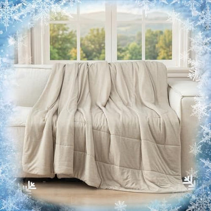 PHF Cooling Blanket for Hot Sleepers Night Sweat,Soft Quilted Comforter
