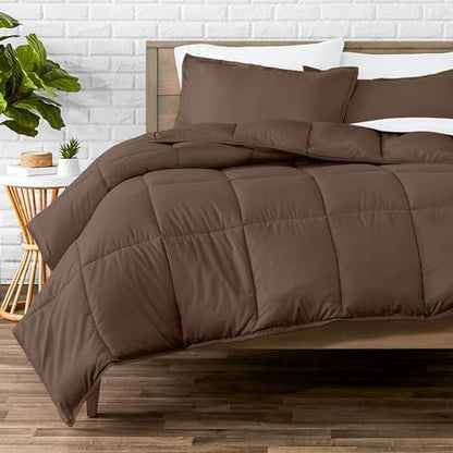 Bare Home Comforter Set - 1800 Ultra Soft (Cal King, Cocoa)