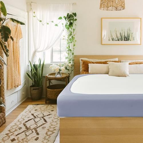Box Spring Cover Twin Size-Silver Grey Stretch Wrap Around 4 Sided Bedskirt