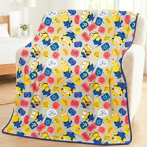 Franco Kids Bedding Super Soft Plush Throw Blanket, 46 in x 60 in, Minions The Rise Of Gru