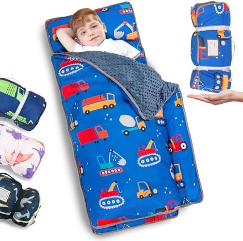 Primlect Toddler Nap Mat with Pillow, Thickened Extra Large Sleeping Bag