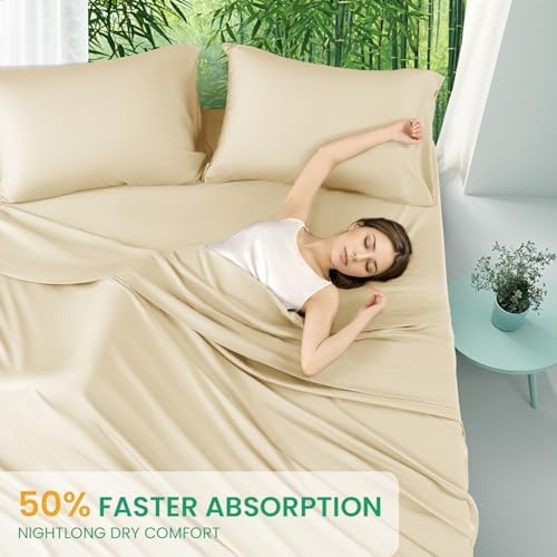SONORO KATE 100% Viscose Derived from Bamboo_Sheets King Size,4PC