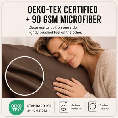 CozyLux Cal King Sheet Set 6-Piece, 21-Inch Deep Pocket, Soft Brushed Feel
