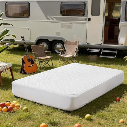 BEDLORE Waterproof Mattress Protector, RV Queen Size Mattress Pad Noiseless