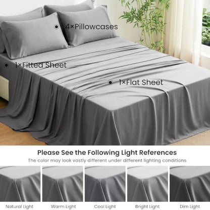 Love's cabin 100% Rayon Derived from Bamboo, Queen Sheet Set, 6 Pieces