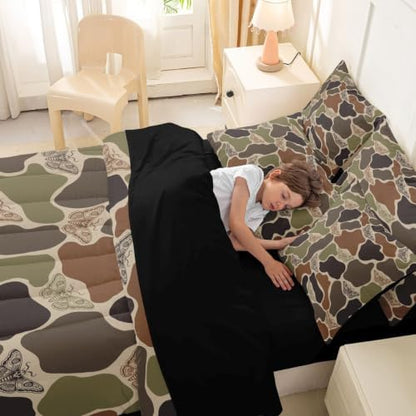 Erosebridal Moth Camo Halloween 7 Piece Bedding Set Full