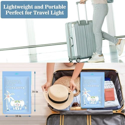 4pcs Superior Disposable Travel Bedset Ready-to-Use Large Size Bed Linens Including One Bedsheet, One Quilt Cover, Two Pillowcases, Portable Bedding Set Breathable for Hotel Camping Trip Hospital