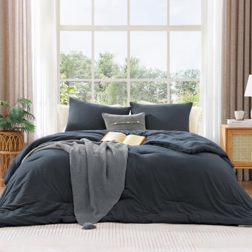 WRENSONGE Oversized King Comforter Set-3 Pieces Soft Comforter Size Bedding