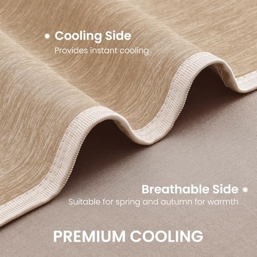 Topcee Cooling Blanket for Night Sweats Absorbs Heat to Keep Adults, Children Cool on Warm Nights, Q-Max 0.5 Cooling Blankets for Hot Sleepers, Ultra-Cool Lightweight Sofa Throw Blanket (50"x70")