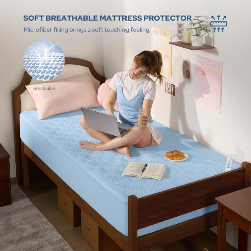 BEDLORE Waterproof Mattress Protector, Twin XL Size Mattress Pad