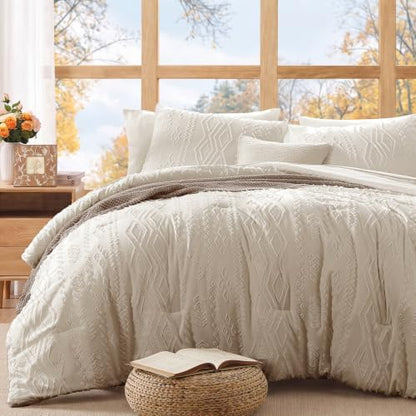King Size Comforter Set- 7 Pieces Tufted Bed in a Bag King Bedding Sets
