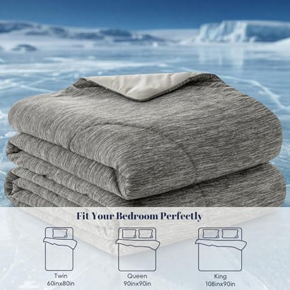 PHF Cooling Blanket for Hot Sleepers Night Sweat,Soft Quilted Comforter