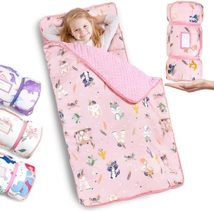 Primlect Toddler Nap Mat with Pillow, Thickened Extra Large Sleeping Bag