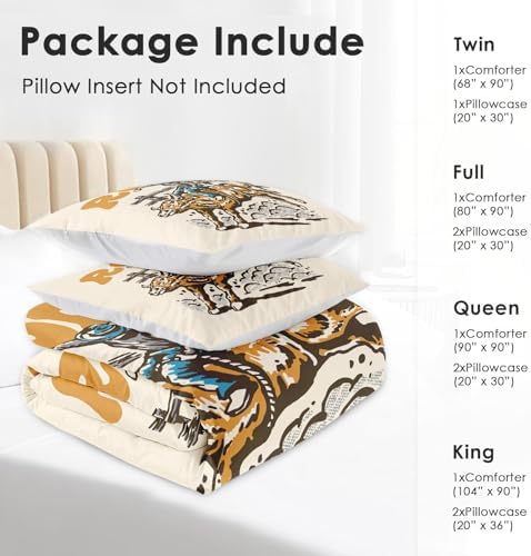 Pamnest King Comforter Set, 3 Pieces Bull Cowboy Bedding, All Season