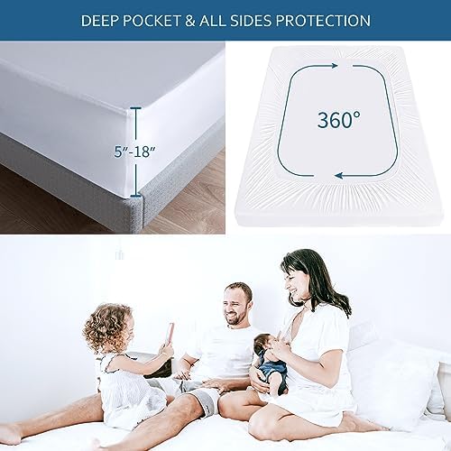 Queen Size Mattress Protector Waterproof, Mattress Cover for Kids