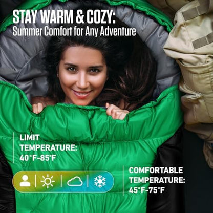 VENTURE 4TH Backpacking Sleeping Bag for Camping - Single, XXL & Double