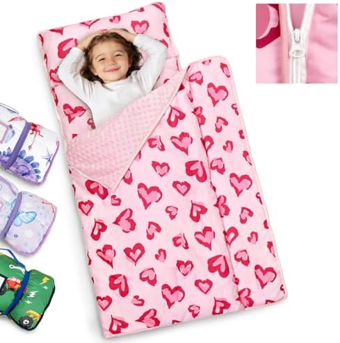 Primlect Toddler Nap Mat with Pillow, Thickened Extra Large Sleeping Bag
