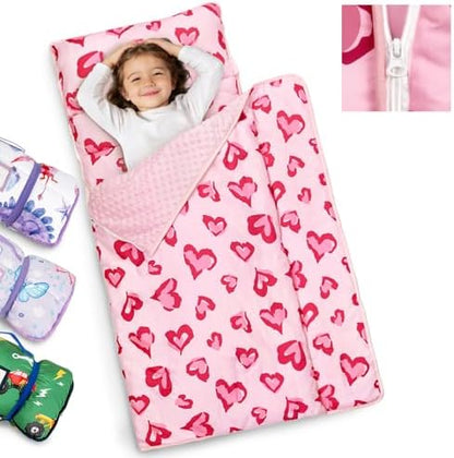 Primlect Toddler Nap Mat with Pillow, Thickened Extra Large Sleeping Bag