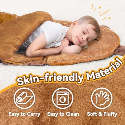 iPlay, iLearn Kid Capybara Sleeping Bag, Toddler Boys Girls Daycare Nap Mat