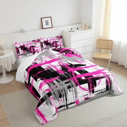 Feelyou Striped Comforter Set Queen Size Kids Boys Bedding