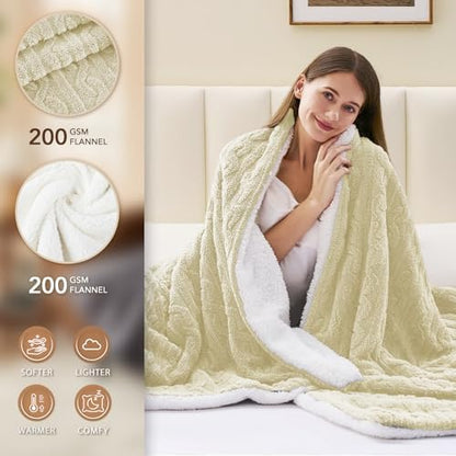 Homemate Heated Electric Blanket Twin 62"x84" Heating Throw Blanket