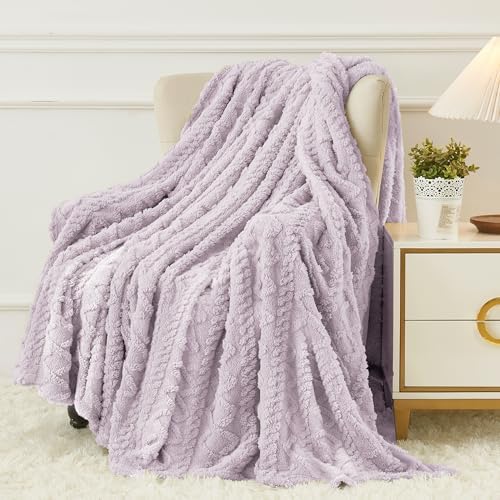 Aganear Fleece Throw Blanket for Couch Sofa 50"x60" Purple