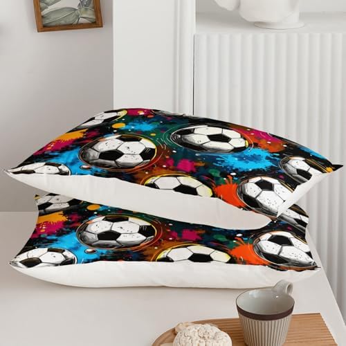 QOOMO Graffiti Football Kids Comforter Set Full Size