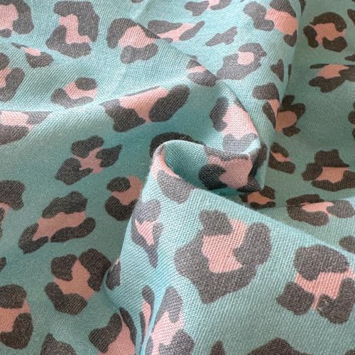 VM VOUGEMARKET Leopard Duvet Cover Set Queen,Light Blue Pink,Muslin Cotton