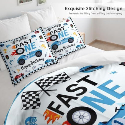 Pamnest Queen Comforter Set, 3 Pieces Birthday Car Bedding, All Season