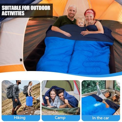 Camping Sleeping Bags for Adults Kids Waterproof Lightweight Sleeping Bag for Cold Weather or Warm Backpacking Hiking Mountaineering Indoor Outdoor Use
