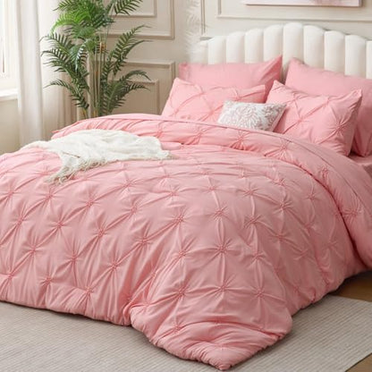 BEDELITE King Comforter Set Pink,Lightweight & Soft Comforter