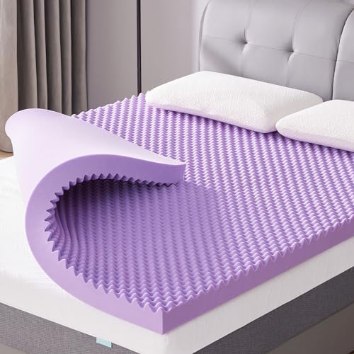 SINWEEK 3 Inch Egg Crate Memory Foam Mattress Topper Full Size, Soft Mattress Pad for Back Pain Relief, Bed Topper, CertiPUR-US Certified