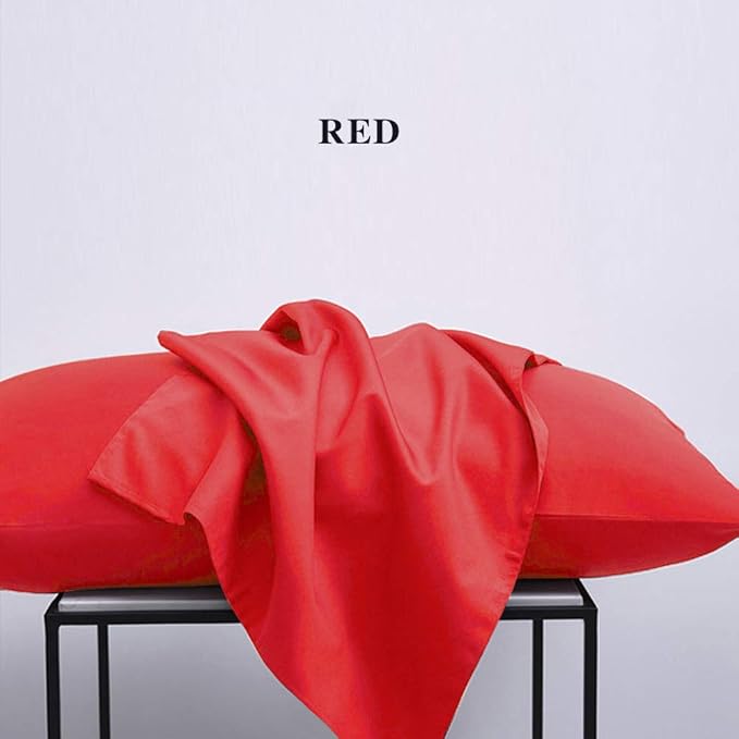 NTBAY King Pillowcase Set - 2 Pack Brushed Microfiber 20x36 Pillowcases - Soft, Wrinkle-Free, Fade-Resistant, Stain-Resistant, Red Pillowcases with Envelope Closure - 20x36 Inches, Red