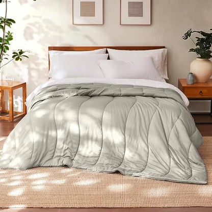 Modern Threads Tencel Lyocell Luxury Ultra Soft Down Alternative Comforter, Taupe, Queen
