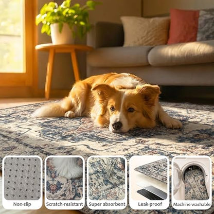 Washable Pee Pads for Dogs 24"x36" 2 Pack Reusable Puppy Potty Pad