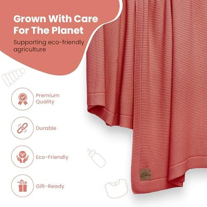 Dalisa Alina GOTS Organic Cotton Throw Blanket, Amberglow, 50x60 in