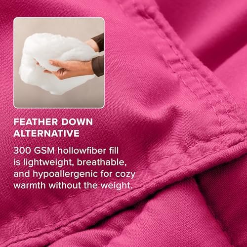 Bare Home Comforter Set - 1800 Ultra Soft (Twin/Twin XL, Pink)
