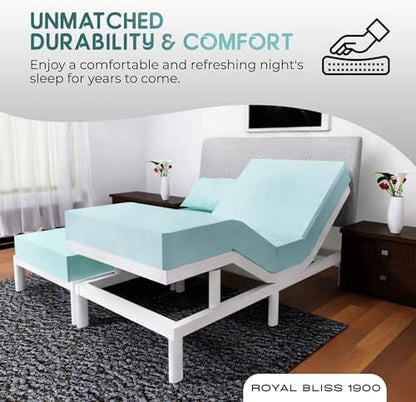 Split King Sheets Set with 2 Twin XL Fitted Sheet - 5 Piece Bedding - Wrinkle Free, Fade Resistant, Double Brushed Microfiber - Deep Pockets/Easy Fit (Aqua)