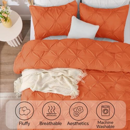 BEDELITE Queen Comforter Set Pumpkin,Lightweight & Soft Comforter