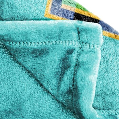 Jay Franco Kids Plush Throw Blanket – Soft & Cozy Fleece Throw for Bedroom & Couch Décor, Official Licensed Product, Teal - Minecraft, 60x90 - Large Blanket
