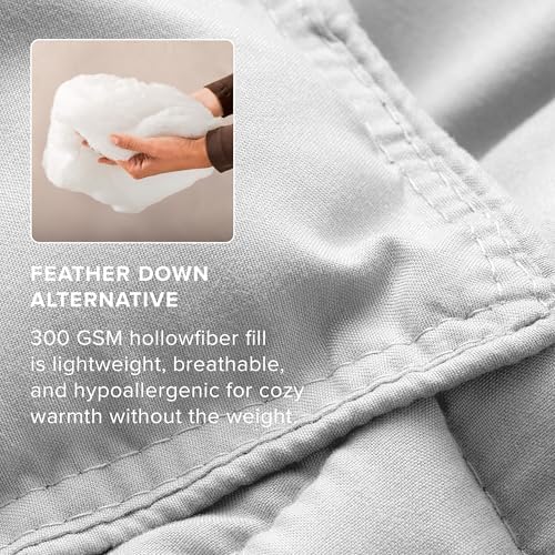 Bare Home Comforter Set - 1800 Ultra Soft (Twin/Twin XL, Cloud Grey)