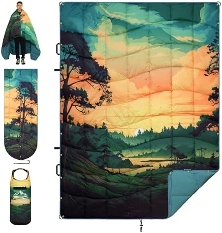 Camping Blanket Puffy Camp Blanket Large Outdoor Blanket