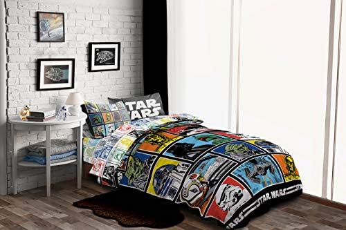 Star Wars Queen Comforter Set 5 Piece Soft Bedding for Boys, Multi